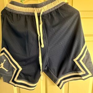 Jordan Navy Athletic Shorts with White Accents